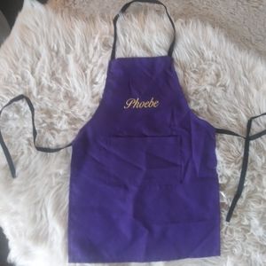 Chefskin mini chef purple apron embroidered phoebe